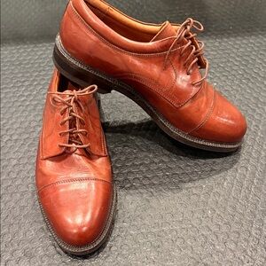 New w out tags Johnson and Murphy fine Italian Leather men’s brown dress shoes